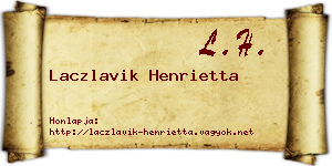 Laczlavik Henrietta névjegykártya